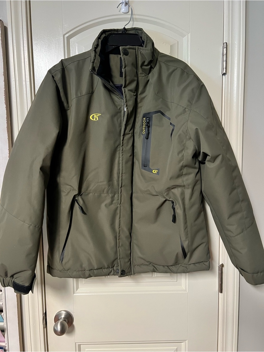 Men's Olive Green Ski & Snowboard Insulated Jacket